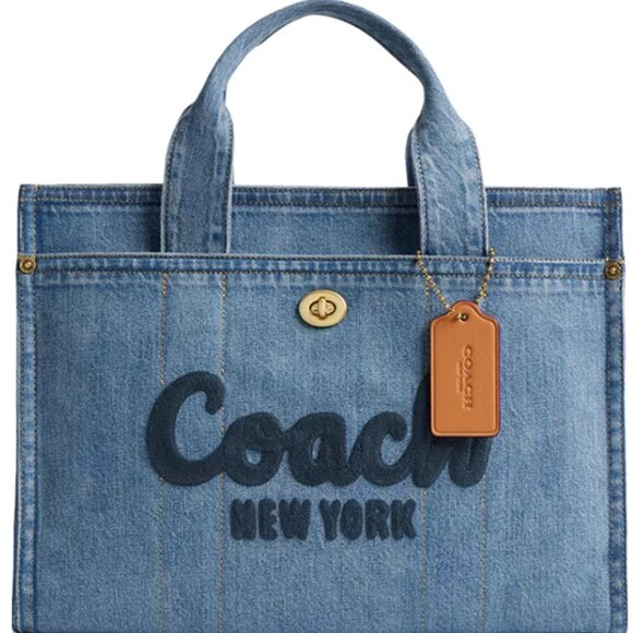 COACH Denim Cargo Tote